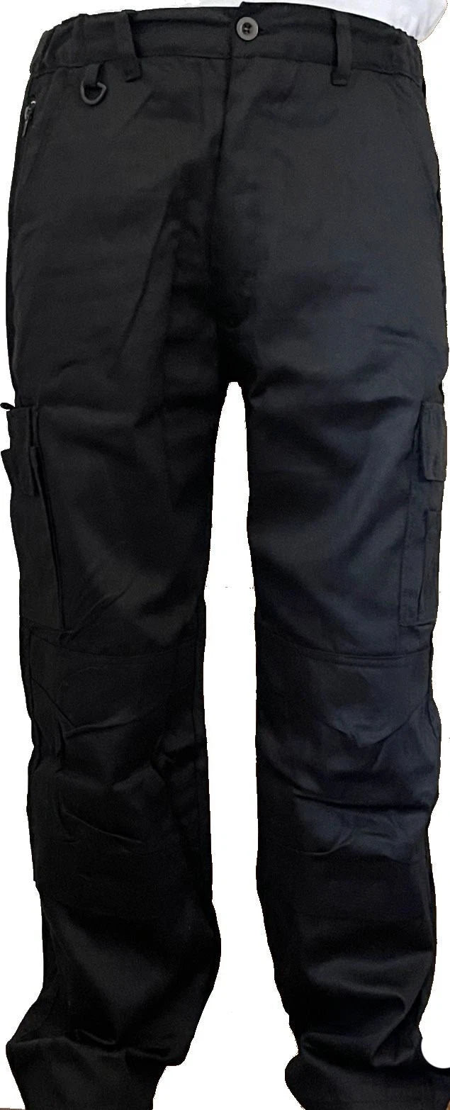 Men's Combat Cargo Work Trousers SEMI ELASTICATED WAISTBAND with KNEE PAD POCKET