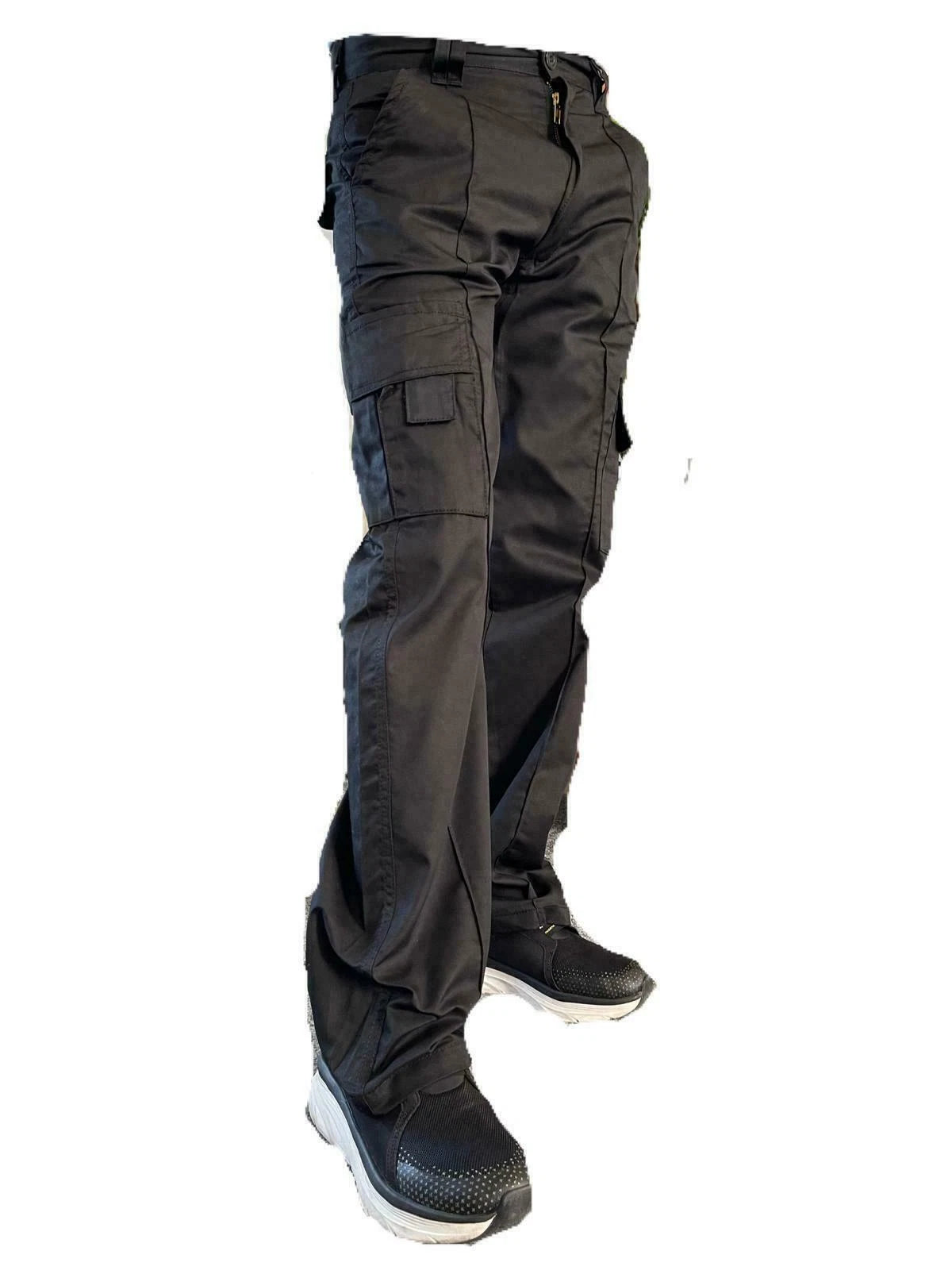 Mens Cargo Combat Work Trousers Size 26 to 56 Black Navy & Brown
