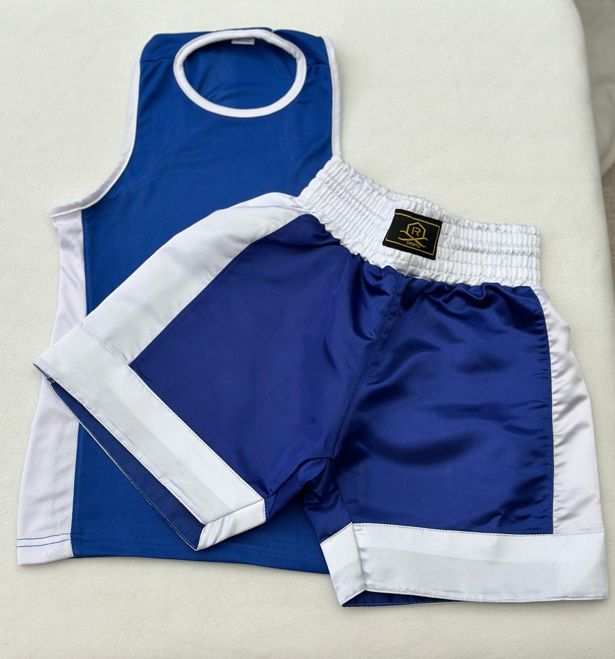 Kids Boxing Shorts & Top 2 Piece Thai Kick MMA Set High Quality Satin Fabric