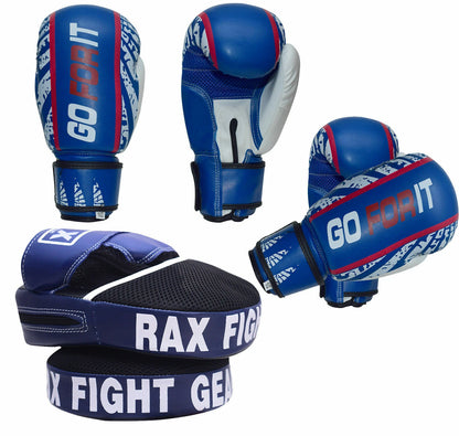 Boxing Gloves And Pads Curved Focus Pad Hook and Jab Punch Bag Kick MMA RAX