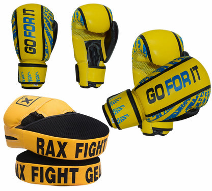 Boxing Gloves And Pads Curved Focus Pad Hook and Jab Punch Bag Kick MMA RAX