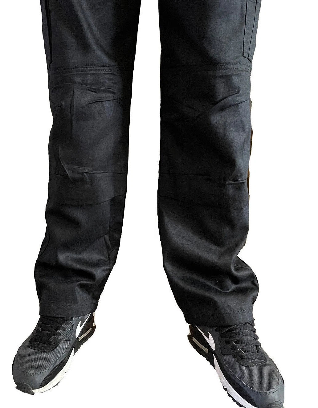 Men's Combat Cargo Work Trousers SEMI ELASTICATED WAISTBAND with KNEE PAD POCKET