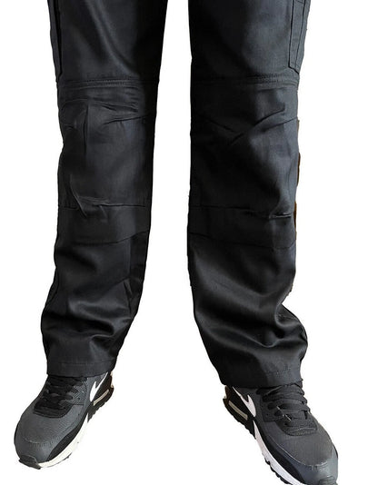 Men's Combat Cargo Work Trousers SEMI ELASTICATED WAISTBAND with KNEE PAD POCKET