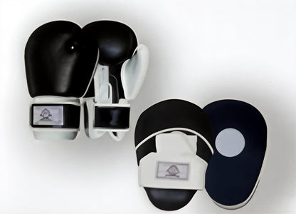 Focus Pads and Boxing Gloves Set Hook & Jabs Mitts Punch Bag Gym Training MMA