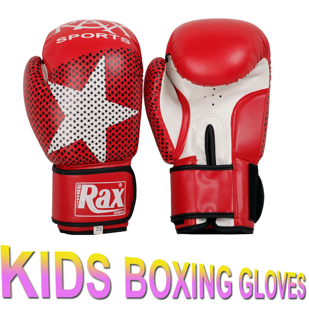 Kids Boxing Gloves Punch Bag Sparring Training Mitts MMA 4oz- 6oz- 8oz- R A X
