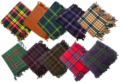 Scottish Piper Kilt Fly Plaids Various Tartan 48" X 48"/Highland Kilt Fly Plaid