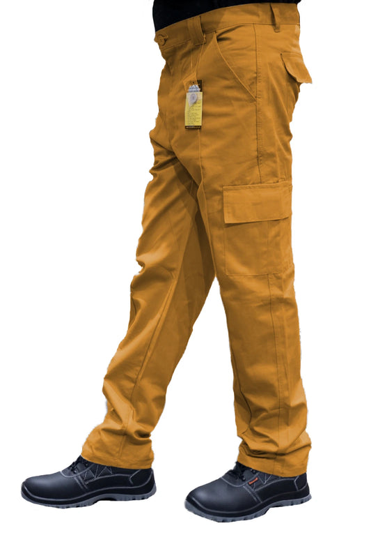 Mens Cargo Combat Work Trousers Size 28 to 56 Brown