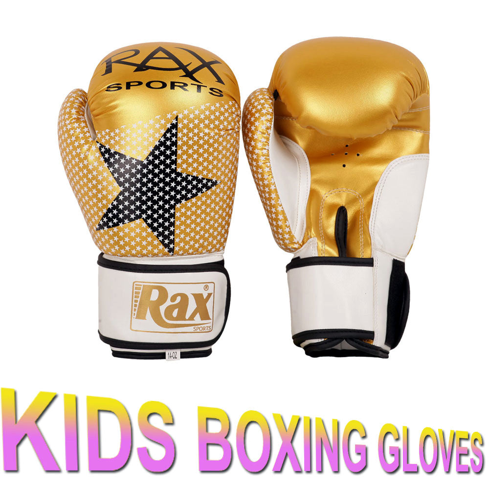 Kids Boxing Gloves Punch Bag Sparring Training Mitts MMA 4oz- 6oz- 8oz- R A X