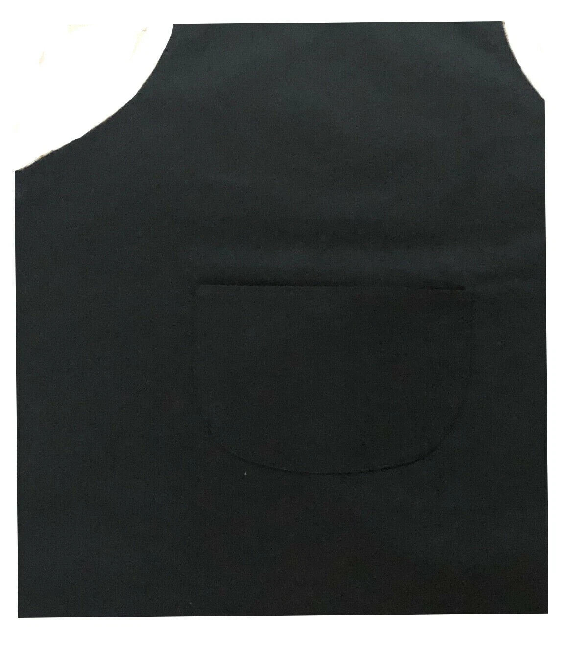 CHEFS APRON Black Poly Cotton Catering Cooking BBQ with Bib Pockets