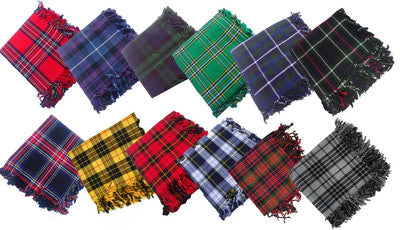 Scottish Piper Kilt Fly Plaids Various Tartan 48" X 48"/Highland Kilt Fly Plaid