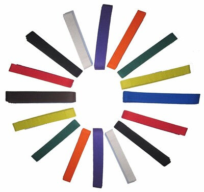 KARATE BELTS MARTIAL ARTS  TAEKWONDO JUDO KICKBOXING COTTON MIX & MATCH