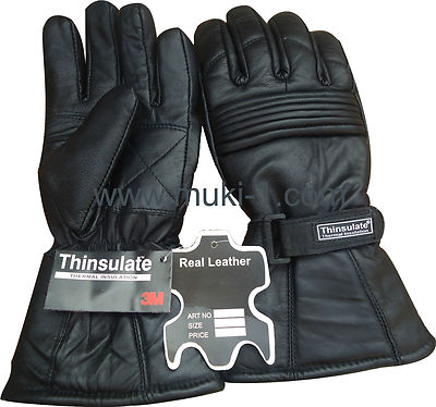 Thermal Motorbike Motorcycle Leather Gloves  Protection Winter Summer R A X