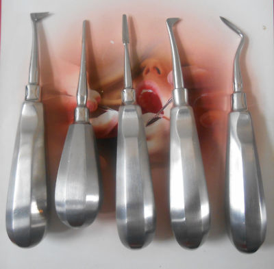 Dental Apical Root Elevator Left & Right set of 5